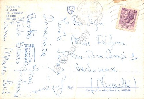 Cartolina Milano il Duomo con paramenti rossi 1970 grinza | Immagine Gallery 2