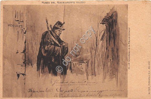 Cartolina Milano Illustrata Museo del Risorgimento Acquerello di F. Donghi | Immagine principale