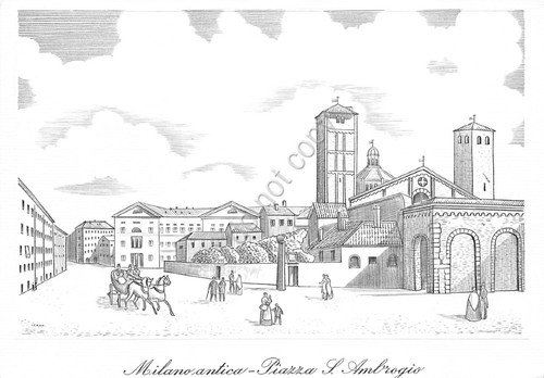 Cartolina Milano Illustrata Piazza S. Ambrogio 1994 | Immagine principale
