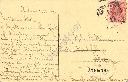 Cartolina Milano Lazzaretto animata bambini 1909