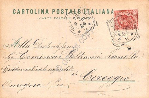 Cartolina Milano Loggia degli Ozii 1909