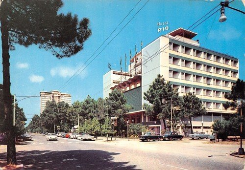 Cartolina Milano Marittima Alberghi di Viale 2 Giugno Hotel Rio …