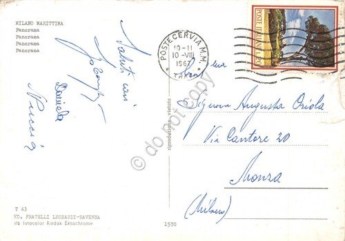 Cartolina Milano Marittima Panorama 1967 | Immagine Gallery 2