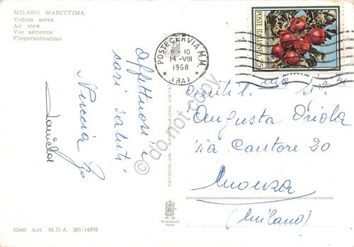Cartolina Milano Marittima Panorama aereo 1968 (Ravenna) | Immagine Gallery 2