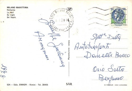 Cartolina Milano Marittima Panorama Notturno 1978 (Ravenna) | Immagine Gallery 2