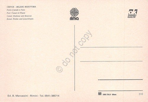 Cartolina Milano Marittima porto canale e faro barche anni '80 | Immagine Gallery 2