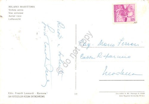 Cartolina Milano Marittima Veduta aerea grattacielo case ani '60 | Immagine Gallery 2
