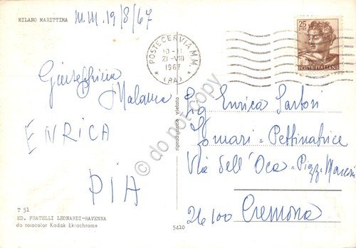 Cartolina Milano Marittima vedute varie tramonto panorama 1967 | Immagine Gallery 2
