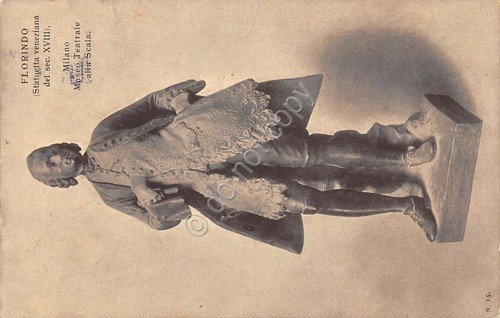 Cartolina Milano Museo Teatrale alla Scala Florindo Statuetta veneziana | Immagine principale