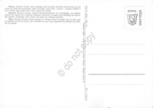 Cartolina Milano Naviglio Grande passaggio sotto un ponte di Strada … | Immagine Gallery 2