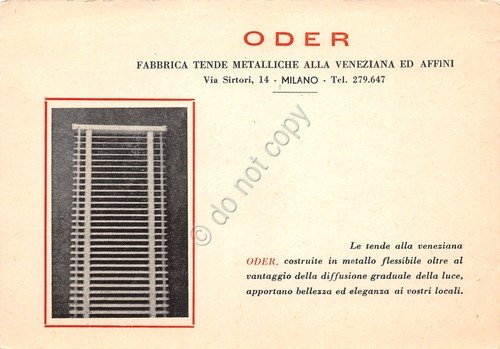 Cartolina Milano Oder Fabbrica tende pubblicitaria | Immagine principale