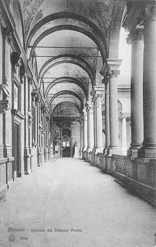 Cartolina Milano palazzo Brera Interno 1910 | Immagine principale