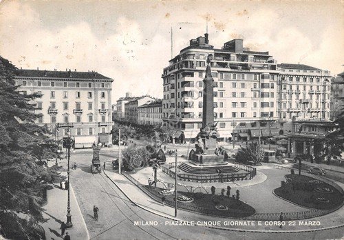 Cartolina Milano Piazza cinque giornate Corso 22 Marzo 1951 timbro … | Immagine principale