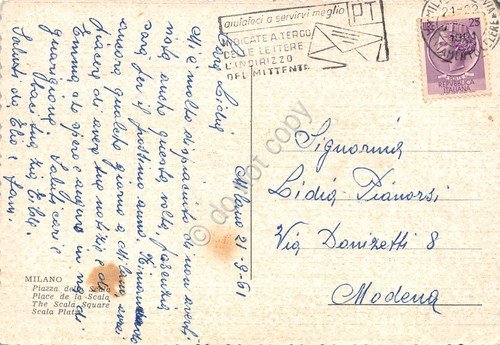 Cartolina Milano Piazza della Scala auto d'epoca e Taxi verdi … | Immagine Gallery 2