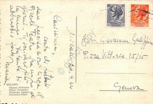 Cartolina Milano Piazza Fontana 1964 | Immagine Gallery 2