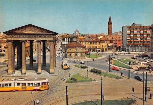 Cartolina Milano Piazzale XXIV Maggio Porta Ticinese tram case anni …