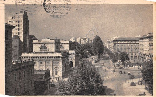 Cartolina Milano Porta Venezia e Viale V. Veneto 1951 | Immagine principale