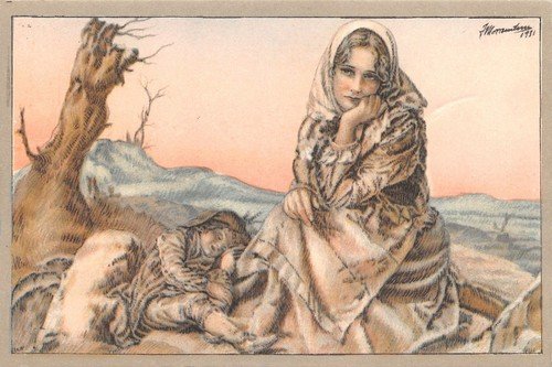 Cartolina Milano Pro Opera Naz. difesa Maternità e Infanzia Illustrata …