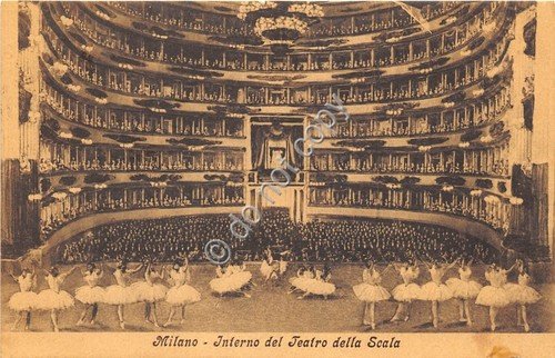 Cartolina Milano Scala Interno Balletto 1910 | Immagine principale