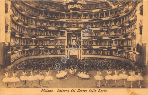 Cartolina Milano Scala Interno Balletto 1910
