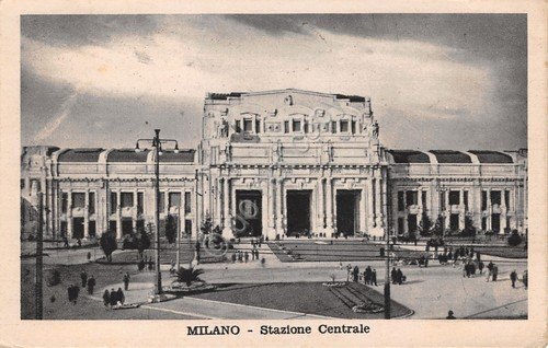 Cartolina Milano Stazione Centrale facciata 1938 TIMBRO LOTTERIA E42 | Immagine principale