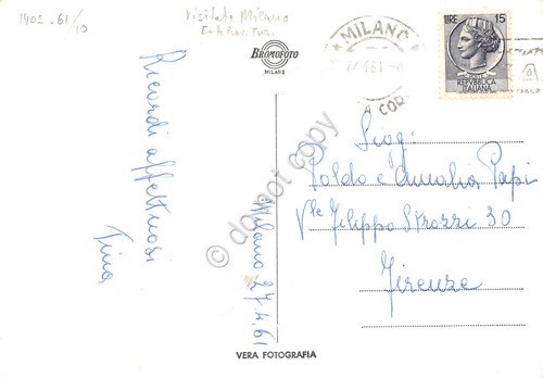 Cartolina Milano Teatro alla Scala auto animata tram 1961 | Immagine Gallery 2