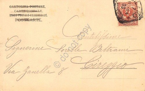 Cartolina Milano Tempio santa Maria delle Grazie 1907 | Immagine Gallery 2