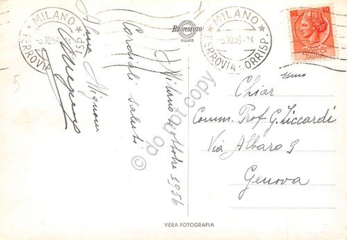 Cartolina Milano Via Dante Via Broletto auto animata 1956 | Immagine Gallery 2