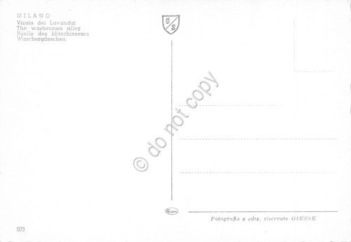 Cartolina Milano Vicolo dei Lavandai animata anni '60 | Immagine Gallery 2