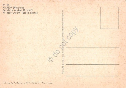 Cartolina Milazzo Lipari Aliscafo grafica vedute varie anni '70 | Immagine Gallery 2