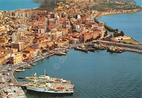 Cartolina Milazzo panorama città dall'alto case strada anni '70 | Immagine principale