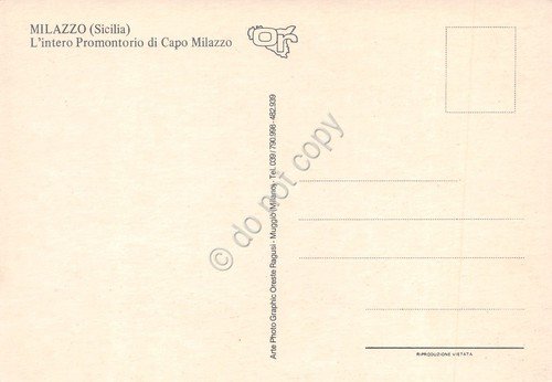 Cartolina Milazzo Promontorio di Capo Milazzo panorama aereo anni '70 | Immagine Gallery 2