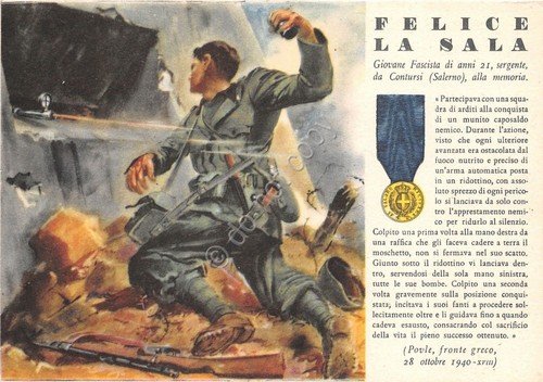 Cartolina Militare - WW2 Medaglie d'oro n. 13 - La …