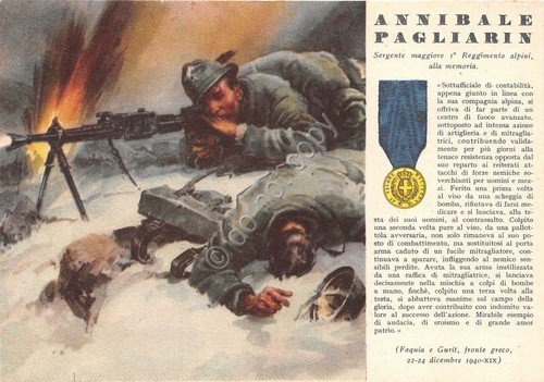 Cartolina Militare - WW2 Medaglie d'oro n. 20 - Pagliarin …
