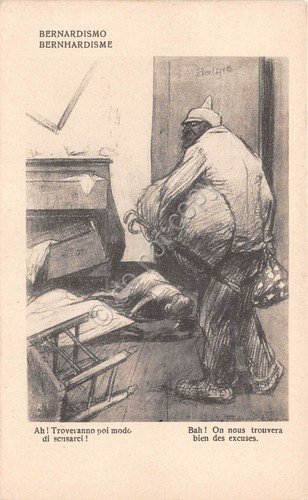 Cartolina Militare Propaganda Bernardismo Troveranno poi modo di scusarci