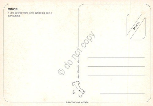 Cartolina Minori lato occidentale spiaggia porticciolo case anni '70 | Immagine Gallery 2