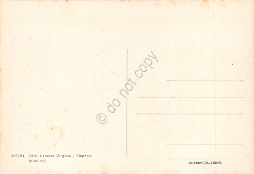 Cartolina Minturno panorama paese e case Alterocca Terni | Immagine Gallery 2