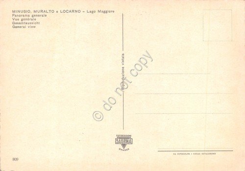 Cartolina Minusio Muralto Locarno panorama generale | Immagine Gallery 2