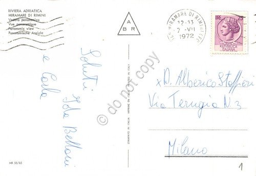 Cartolina Miramare di Rimini panorama via interna campi da tennis … | Immagine Gallery 2