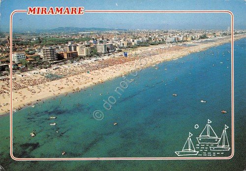 Cartolina Miramare Rivazzurra Panorama aereo (Rimini) | Immagine principale