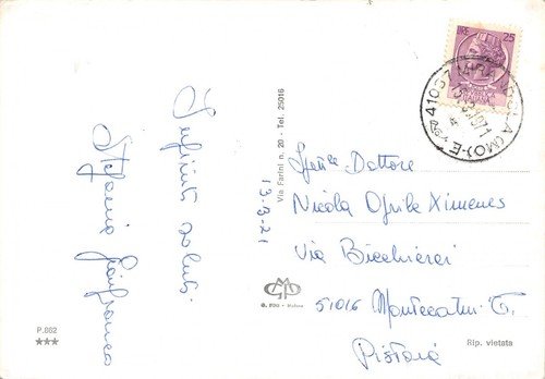 Cartolina Mirandola Vedutine