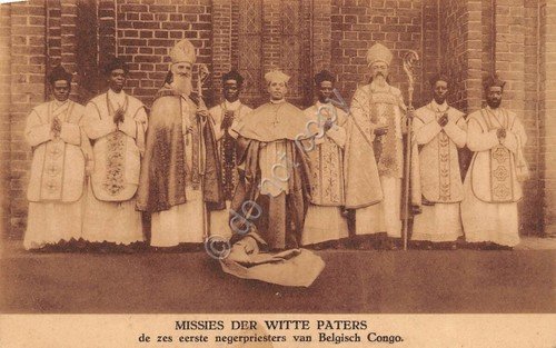 Cartolina Missies der Witte Paters Belgish Congo