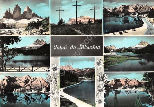 Cartolina Misurina 8 vedute (Belluno)