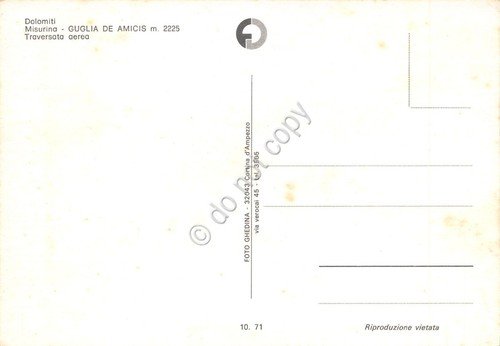 Cartolina Misurina Guglia De Amicis Traversata aerea animata | Immagine Gallery 2