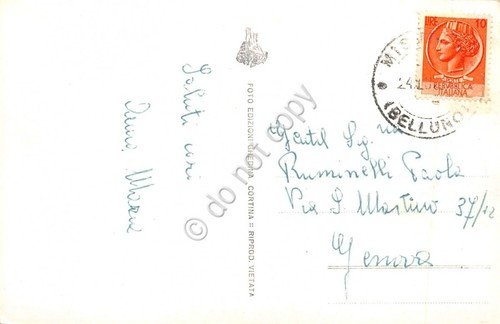 Cartolina Misurina Sorapis Foto Ghedina (Belluno)