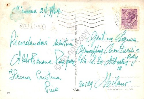 Cartolina Misurina vedute panorama lago 1969 | Immagine Gallery 2