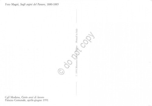 Cartolina Modena CGIL 100 anni di lavoro sugli argini del … | Immagine Gallery 2