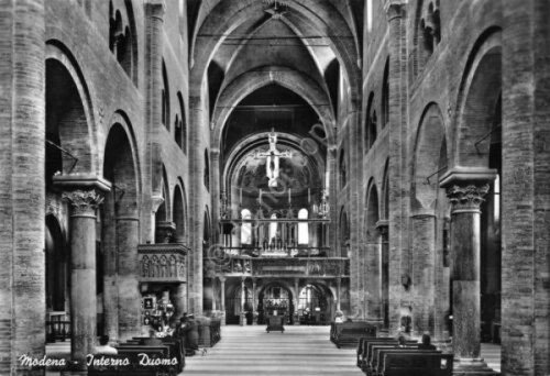 Cartolina Modena Duomo Interno