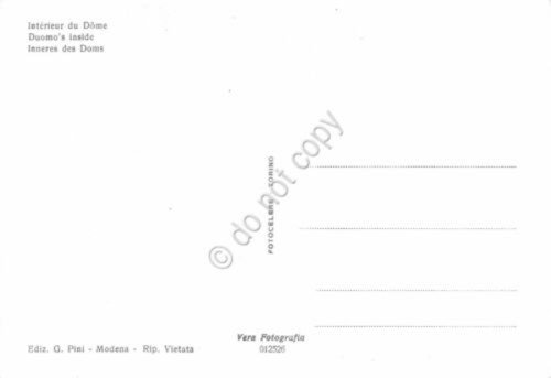 Cartolina Modena Duomo Interno