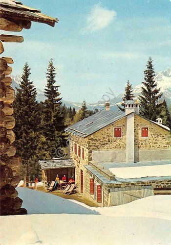 Cartolina Moena Rifugio Rezilia 1976